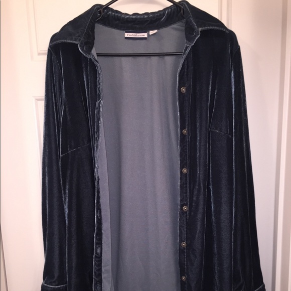 croft & barrow Tops - Thrifted velvet button up